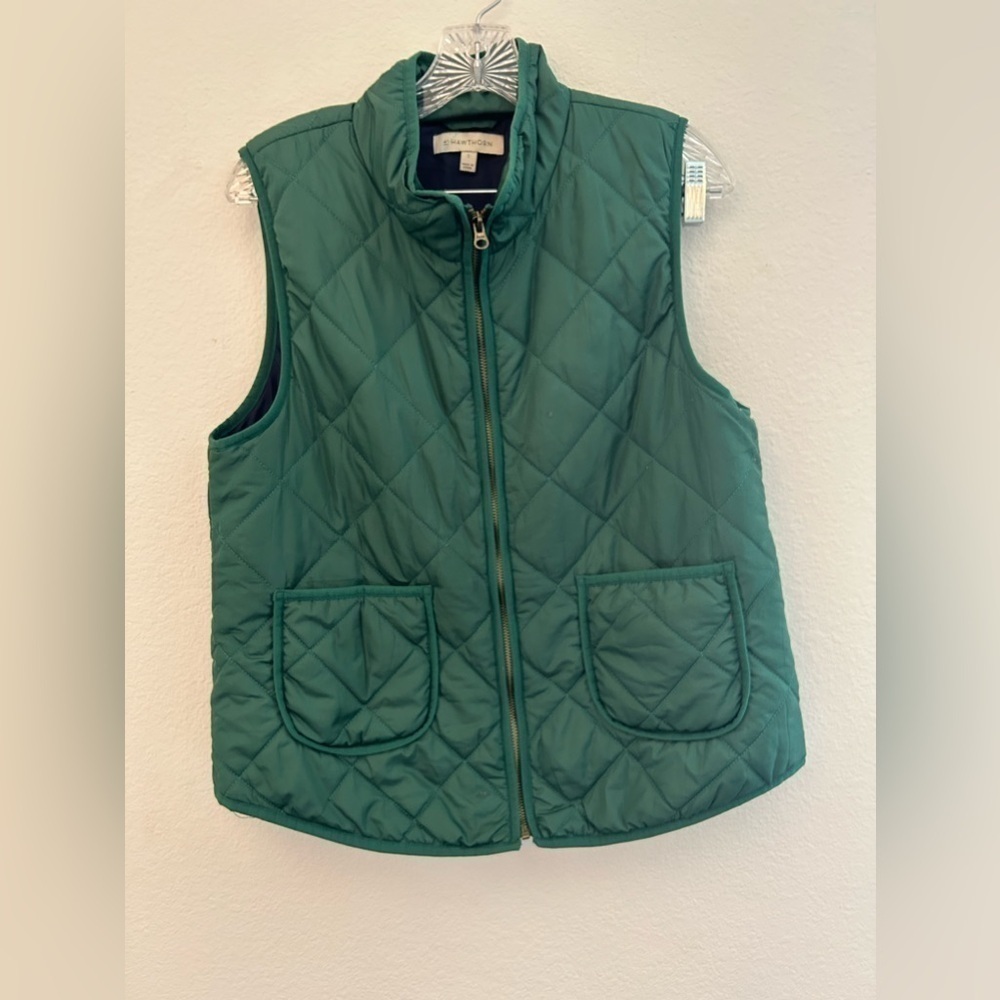 41 Hawthorn large ladies green quilted lightweight vest